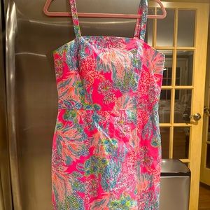 Lilly Pulitzer Prosecco Pink Seeing Things Romper size 10